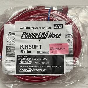 NEW MAX PowerLite High Pressure Air Hose KH50FT Red  High-PSI ZT99969